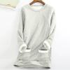 hlysgo Women Fall Fashion Fleece Sweatshirts Long Sleeve Comfort Pullover Tops Plush Warm Winter Fuzzy Blouses view 2
