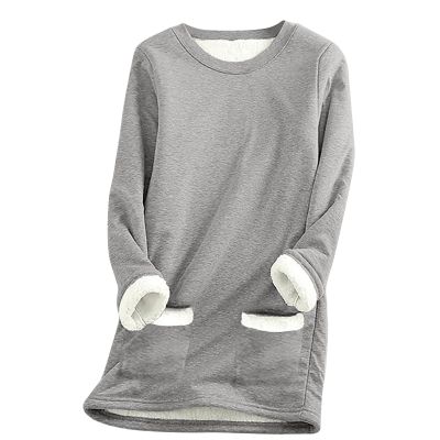 hlysgo Women Fall Fashion Fleece Sweatshirts Long Sleeve Comfort Pullover Tops Plush Warm Winter Fuzzy Blouses