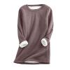 hlysgo Women Fall Fashion Fleece Sweatshirts Long Sleeve Comfort Pullover Tops Plush Warm Winter Fuzzy Blouses view 1