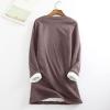 hlysgo Women Fall Fashion Fleece Sweatshirts Long Sleeve Comfort Pullover Tops Plush Warm Winter Fuzzy Blouses view 4