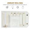 Cabilock Jewelry Travel Organizer Foldable Roll Bag, Portable Pu Jewelry Storage Case, White Glitter, 9.25 X 5.70 X 1.57 Inches, Multi-Functional for Rings, Necklaces, Earrings, Bracelets view 2
