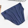 SWJGLITTR Men's Seamless Light Underwear Middle Waist Breathable Underpants Knitted Plain Boxer Briefs (Blue 3pc,3X-Large) view 2