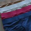 SWJGLITTR Men's Seamless Light Underwear Middle Waist Breathable Underpants Knitted Plain Boxer Briefs (Blue 3pc,3X-Large) view 3