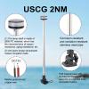 CLGMarine Stern Lights,Navigation Lights,Led All Around Anchor Light,Folding Base,USCG Certified 2NM, For Boat,Yacht,Pontoon,Fishing Boat 24 Inches view 3