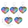 15 Pcs Sparkling Key Ring Pendent Keychain Shiny Charm Keychain Flip Sequin s Car Backpack s for Girls Heart Shape Wallet Miss Handbag view 3
