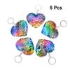 15 Pcs Sparkling Key Ring Pendent Keychain Shiny Charm Keychain Flip Sequin s Car Backpack s for Girls Heart Shape Wallet Miss Handbag view 4