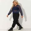 Allegra K Mesh Sheer Jacket for Women Long Sleeve Hoodie Zipper Up Lightweight Casual Outwear Night Out Party Outfit Small Navy Blue view 3