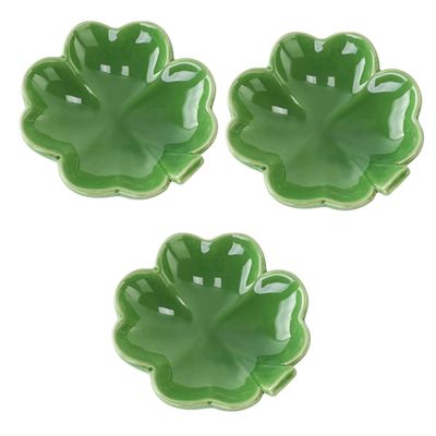 3pcs ceramic jewelry tray trinket dish trinket tray earring dish hand jewelry holder ring holder decorative plate irish for women jewelry dish woman ceramics Lucky necklace