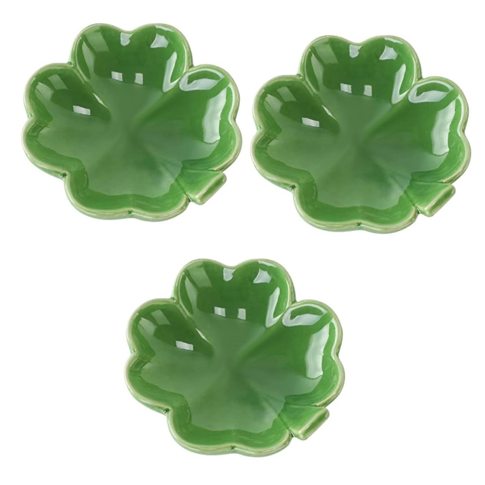 3pcs ceramic jewelry tray trinket dish trinket tray earring dish hand jewelry holder ring holder decorative plate irish for women jewelry dish woman ceramics Lucky necklace