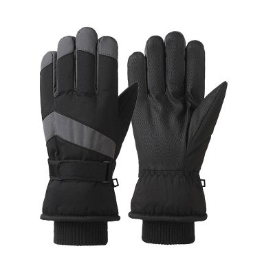 LaBdip Ski Gloves, Warm and Windproof Gloves, Plus Velvet Thickening, Suitable for Outdoor Daily use for Men and Women  Men'sCheckBlack
