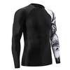 HUGE SPORTS Men's Long Sleeve Rash Guard UPF 50+ UV Sun Protection Tee Quick Dry Swimming Shirts view 3