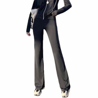 GOKKILRW Womens Bootcut Yoga Dress Pants High Waisted Stretchy Tummy Control Workout Bootleg Flared Leggings Casual Work Office Slacks Trousers Black