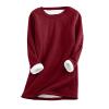 hlysgo Women Fall Fashion Fleece Sweatshirts Long Sleeve Comfort Pullover Tops Plush Warm Winter Fuzzy Blouses view 1