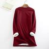 hlysgo Women Fall Fashion Fleece Sweatshirts Long Sleeve Comfort Pullover Tops Plush Warm Winter Fuzzy Blouses view 3