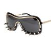 ICARA/Punk Rocker Spike Fashion Novelty Club Party Glasses Cool Men/Lady Sunglasses (black) view 1