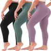 3 Pack Leggings for Women High Waisted No See-Through Tummy Control Soft Yoga Pants Womens Workout Athletic Running Leggings view 1