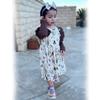 2T Toddler Little Girls Thanksgiving Dress with Cardigan Turkey Print Sleeveless Dress and Long Sleeve Waffle Cardigan Set Fall Winter Outfits 2-3T view 2