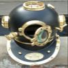 Antique Black Diving Helmet Scuba Brass Navy Morse Deep Sea Divers Marine Boston Hallowee Gift view 3