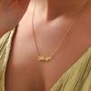 SANNYRA Angelina Name Necklace Personalized, Silver Plated Customized Nameplate Necklace Jewelry Gifts for Women view 4