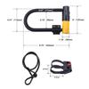 QIYUDS Bike U Lock Heavy Duty Bike Lock, Bicycle U Lock Security Cable Bike Locks, Heavy Duty Anti Theft Bike Chain Locks for Bicycle, Motorcycle and More view 2