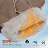 MGGMOKAY Men Leather Mittens Shearling Sheepskin Fur Lined Winter Mitten Gloves,Camel,S view 3
