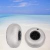 BANLICALI Beach Cart Tires, 2-Pack 9" Replacement PVC Beach Balloon Wheels DIY Beach Wagon Balloon Wheels for Kayak Dolly, Canoe Cart and Buggy Silver Gray Load 88.18lbs 3-5PSI view 2