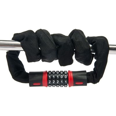 QIYUDS Bike Chain Lock, 5 Digit Combination Heavy Duty Anti Theft Bicycle Chain Lock, Portable Security Resettable Bike Locks for Scooter, Motorcycle, Door