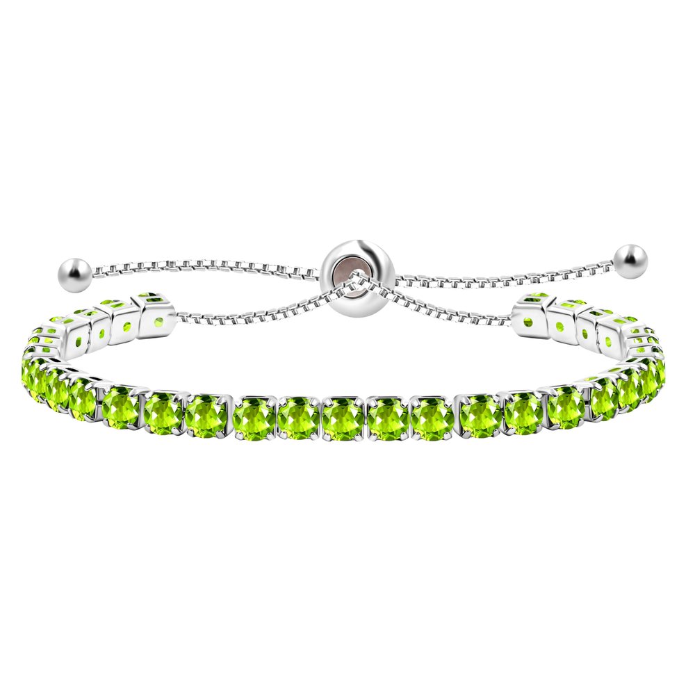 Uloveido Light Blue Cubic Zirconia Tennis Bracelets, Adjustable Slider with Sparkling CZ Crystal Tennis Bracelet for Women Jewelry Gift Y4043