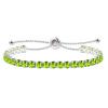 Uloveido Light Blue Cubic Zirconia Tennis Bracelets, Adjustable Slider with Sparkling CZ Crystal Tennis Bracelet for Women Jewelry Gift Y4043 view 1