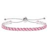 Uloveido Fashion Adjustable Bolo Style Tennis Bracelet for Women Mother Pink Cubic Zirconia Silder Chain Bracelet Y4043 view 1