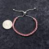 Uloveido Fashion Adjustable Bolo Style Tennis Bracelet for Women Mother Pink Cubic Zirconia Silder Chain Bracelet Y4043 view 2