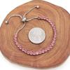 Uloveido Fashion Adjustable Bolo Style Tennis Bracelet for Women Mother Pink Cubic Zirconia Silder Chain Bracelet Y4043 view 3