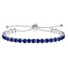 Uloveido Classic Blue Cubic Zirconia Stone Tennis Bracelet for Women | Adjustable Slider Bracelet Y4043 view 1