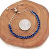 Uloveido Classic Blue Cubic Zirconia Stone Tennis Bracelet for Women | Adjustable Slider Bracelet Y4043 view 3