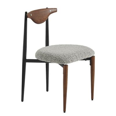 KITCISSL Office Chair Dining Chair Ergonomic Desk Chairs for Balcony, Lounge Reading Chair Bedroom Home Office Desk Chairs for Living Room, 2 Wood Legs and Backrest, Metal Frame (Color : Brown 1)