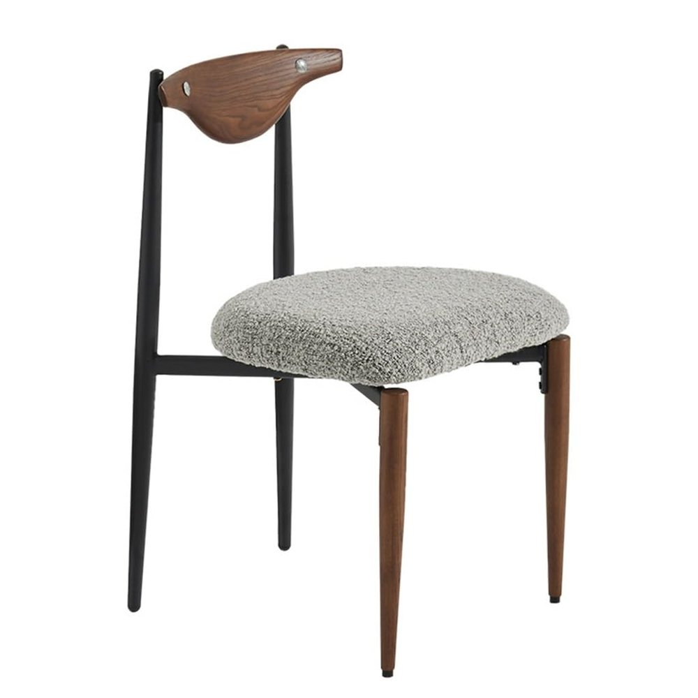 KITCISSL Office Chair Dining Chair Ergonomic Desk Chairs for Balcony, Lounge Reading Chair Bedroom Home Office Desk Chairs for Living Room, 2 Wood Legs and Backrest, Metal Frame (Color : Brown 1)