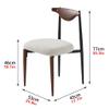 KITCISSL Office Chair Dining Chair Ergonomic Desk Chairs for Balcony, Lounge Reading Chair Bedroom Home Office Desk Chairs for Living Room, 2 Wood Legs and Backrest, Metal Frame (Color : Brown 1) view 3