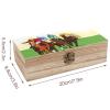 Horse Racing Cartoons Wooden Box with Hinged Lid Decorative Jewelry Box Storage Box for Home Office view 2