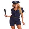 ACSUSS Women Sexy Cop Officer Outfit Police Woman Costume Suit Halloween Cosplay Police Fancy Dress Blue C Large view 1
