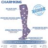CHARMKING Compression Socks for Women & Men (8 Pairs) 15-20 mmHg Graduated Copper Support Socks are Best for Pregnant, Nurses - Boost Performance, Circulation, Knee High & Wide Calf (L/XL, Multi 58) view 4