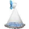 Lawaia fishing net with flying disc shrimp net 4FT/5FT/6FT/7FT/8FT/9FT/10FT/11FT/12FT Radius fish net 3/8inch Mesh Size with iron sinkers cast net6ft view 1