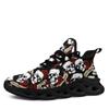 coolcustomize Men's Gothic Skull Running Shoes, Punk Rock Breathable Cushion Sports Walking Sneakers Gym Jogging Tennis Shoes view 1