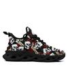 coolcustomize Men's Gothic Skull Running Shoes, Punk Rock Breathable Cushion Sports Walking Sneakers Gym Jogging Tennis Shoes view 2