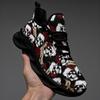 coolcustomize Men's Gothic Skull Running Shoes, Punk Rock Breathable Cushion Sports Walking Sneakers Gym Jogging Tennis Shoes view 4