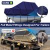 900D T Top Boat Cover -Heavy Duty Waterproof Trailerable Center Console Boat Cover fits for 22-24' Long, Beam Width Up to 108", Navy view 2