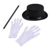 Hansber Kids Boys Prince Roleplay Outfits Circus Magician Tuxedo Jacket with Accessories Set for Stage Party Black 16 Years view 4