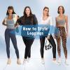 High Waisted Leggings for Women - No See Through Tummy Novelty Workout Yoga Pants with Pockets Reg & Plus Mocha view 4