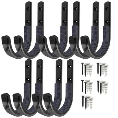 Spoligod Gun Racks for Wall, 50lbs Capacity, Alloy Steel, Black 5Pairs