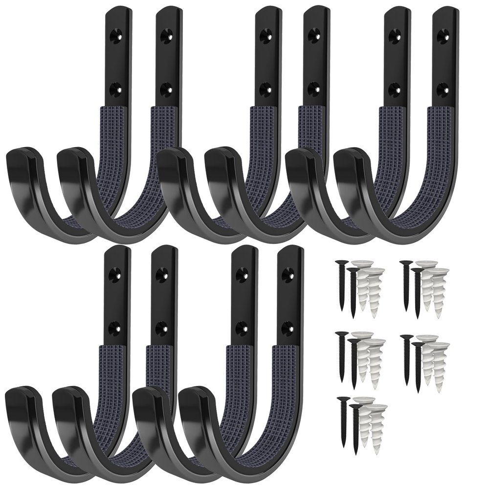 Spoligod Gun Racks for Wall, 50lbs Capacity, Alloy Steel, Black 5Pairs