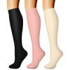 CHARMKING Compression Socks for Women & Men Circulation (3 Pairs) 15-20 mmHg is Best Athletic for Running, Flight Travel, Support, Cycling, Pregnant - Boost Performance, Durability (L/XL,Multi 64) view 1